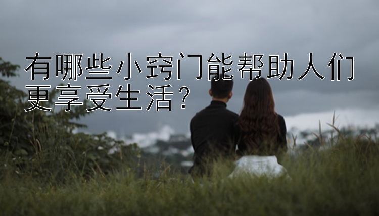 有哪些小窍门能帮助人们更享受生活？