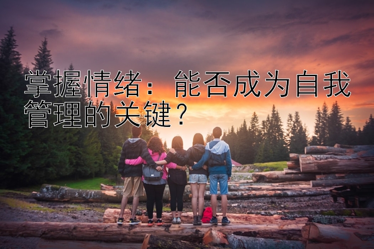 掌握情绪：能否成为自我管理的关键？