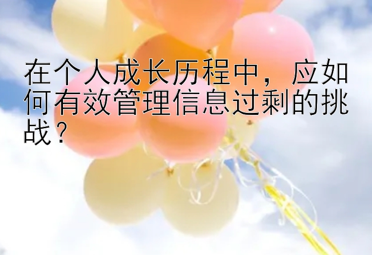 在个人成长历程中，应如何有效管理信息过剩的挑战？