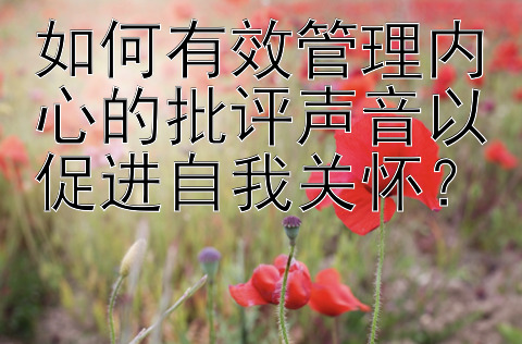 如何有效管理内心的批评声音以促进自我关怀？