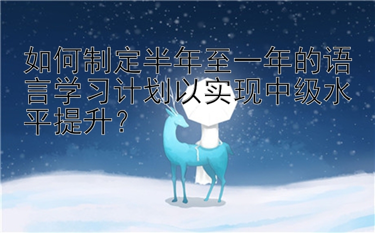 如何制定半年至一年的语言学习计划以实现中级水平提升？